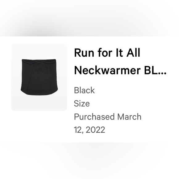Lululemon Run for It All Neckwarmer Black - Picture 6 of 6